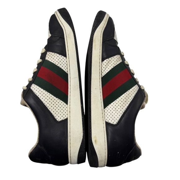 Gucci Screener low top leather Sneakers red green GG logo - Picture 7 of 14